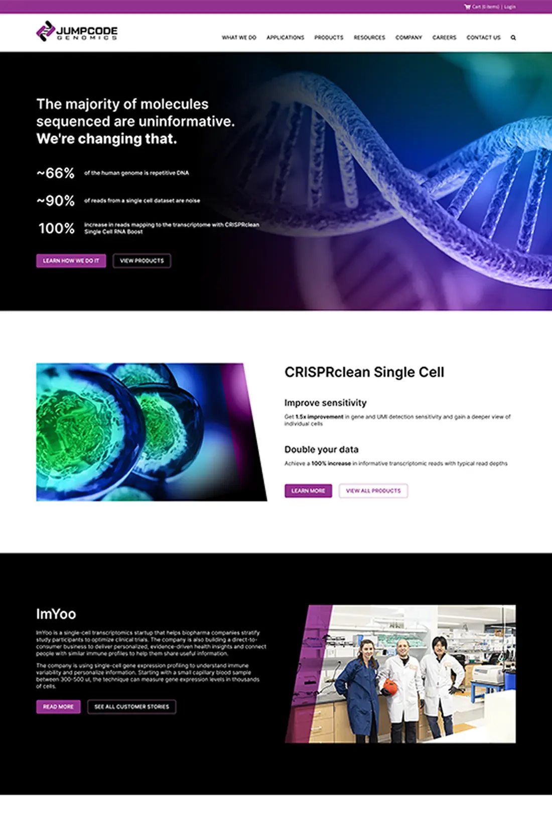 Jumpcode homepage early design