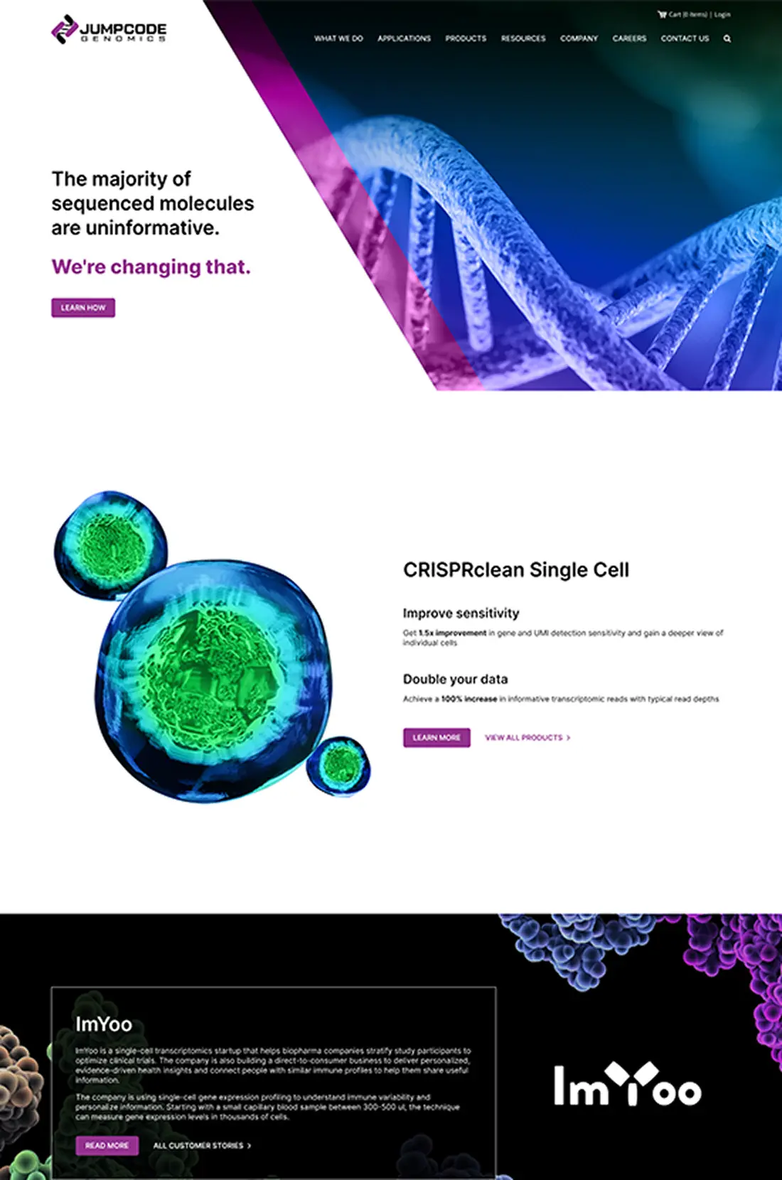 Jumpcode homepage final design